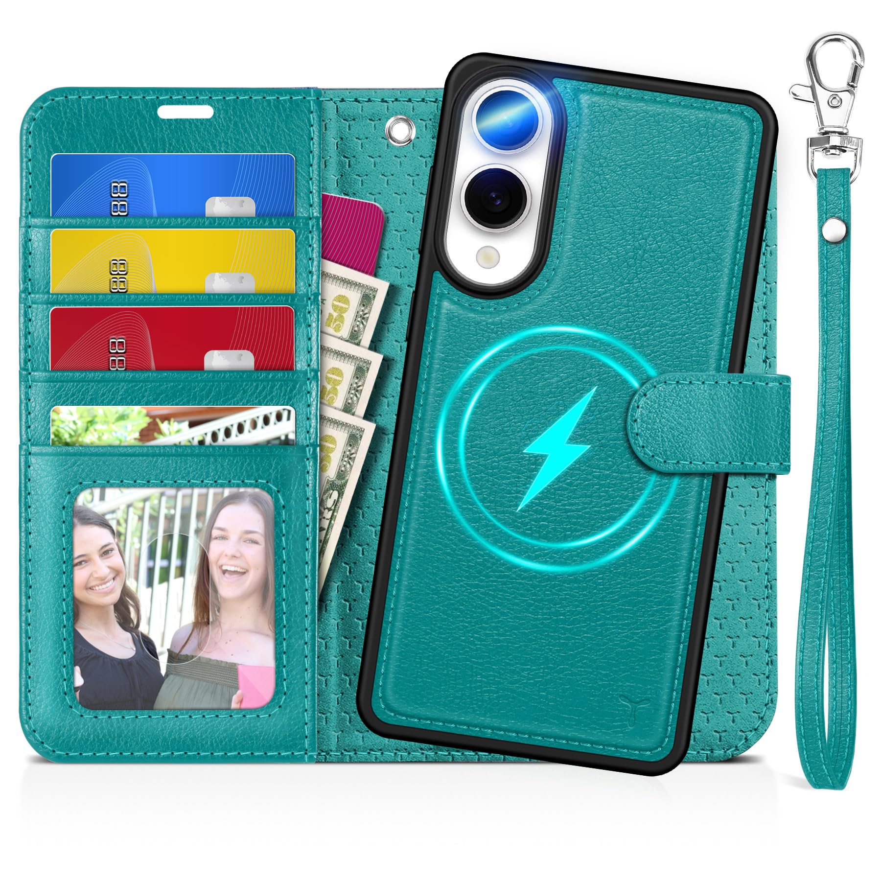 TUCCH Hülle für Galaxy S25 Edge, Abnehmbare RFID Blocker [4