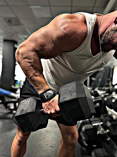 Miniatura 5 de Correas de muñeca de levantamiento  Neopreno acolchado para levantamiento de pesas, culturismo, levantamiento de potencia, entrenamiento de fuerza,