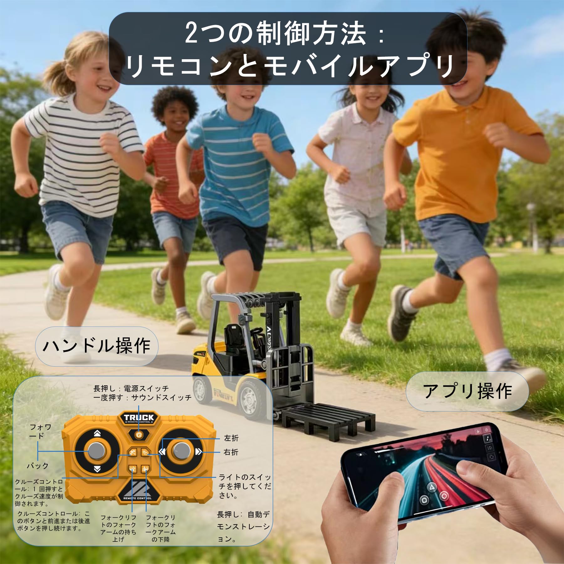 Amazon.co.jp: フォークリフト ラジコン 1/64スケール 手のひらサイズ