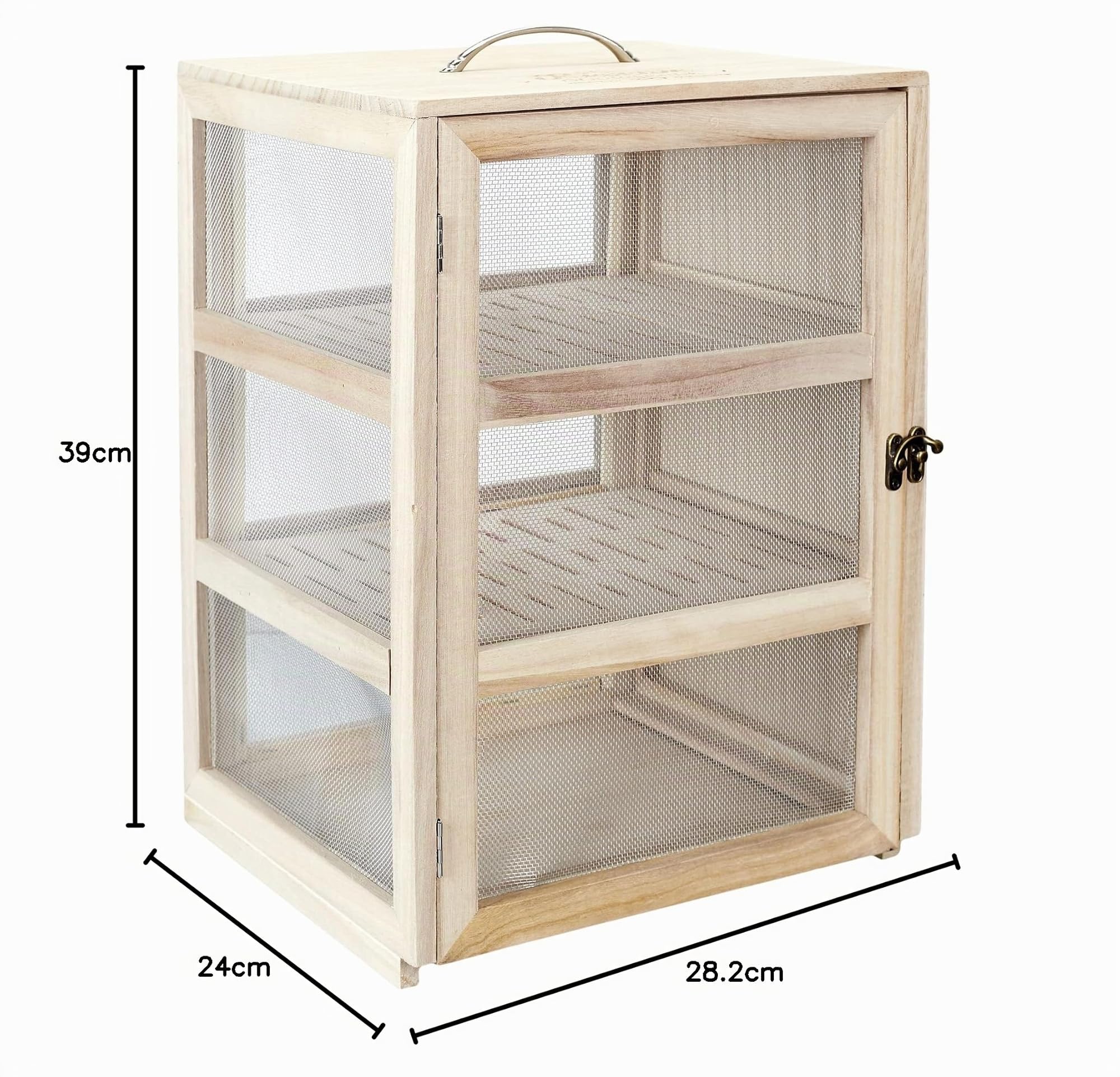 Cook Concept KA4717 Vorratsschrank, für Aufbewahrung, sonstiges Zubehör, Paulownia-Holz, Holz-Stahl, 28,2 x 24 x 39 cm