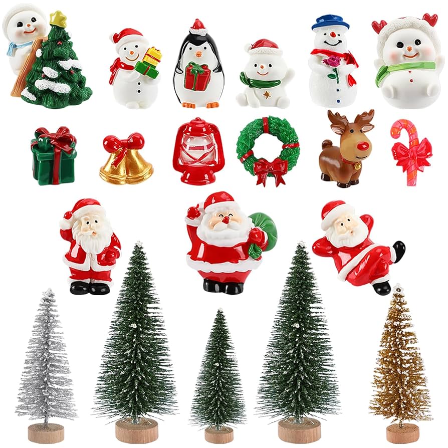 ハンドメイド　クリスマス飾り（お庭いっぱいChristmas❄） レジンでクリスマス🌲オーナメント作り】⚫︎ツリーの遠近感が