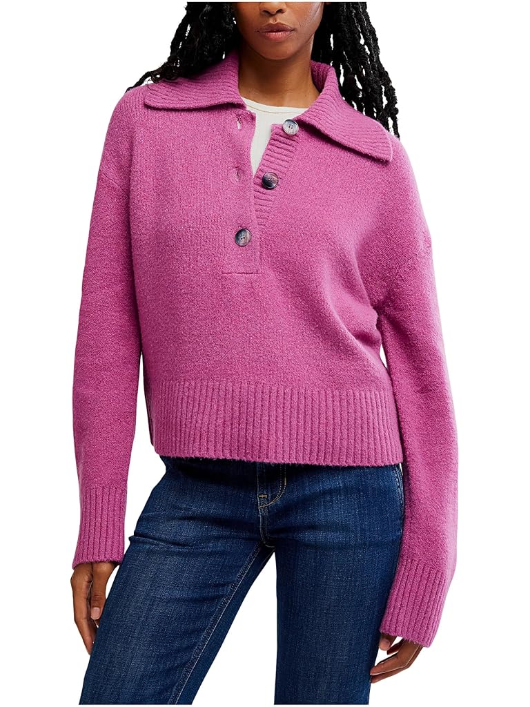 Pink Free People Trading Up Polo