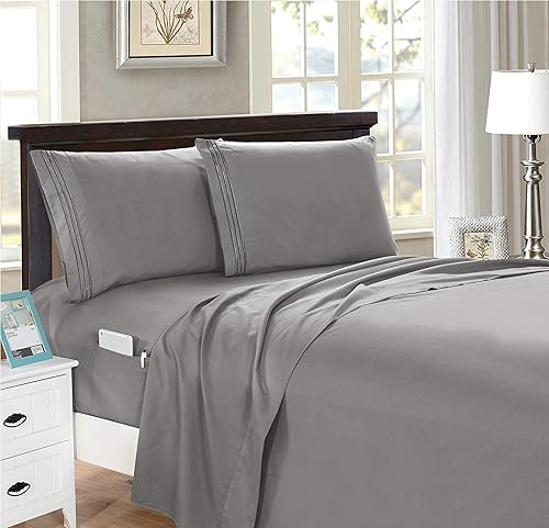 Juego de sábanas Elegant Comfort ropa de cama de 4 unidades! Luxury Soft algodón egipcio 1500 resistente a las arrugas de calidad con bolsillos de