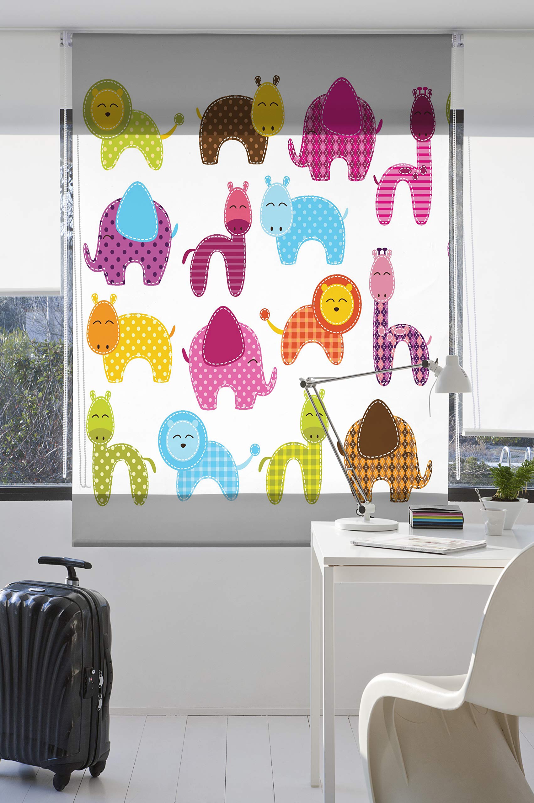 Estoralis | Infantiles | Estor Enrollable Diseño Moderno | Translúcido Estampado Digital | Modelo I-2052 | 110 x 180 cm (Ancho/Alto) Tamaño Tela 107 x 175 cm | Estores para Ventanas y Puertas