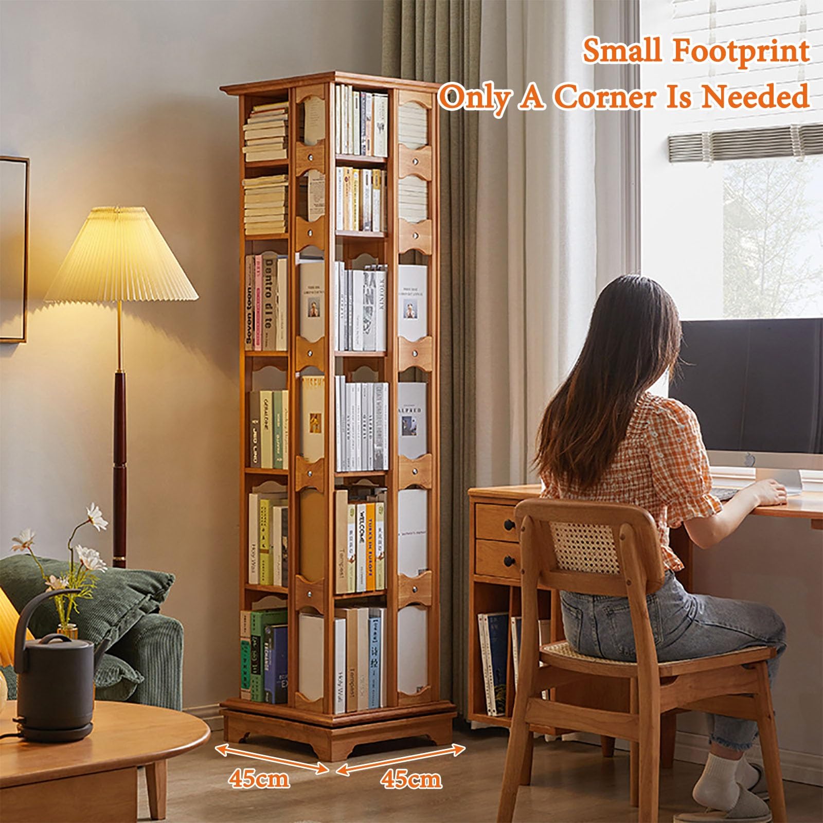 Bibliothèque Rotative à 2 étages - Affichage à 360° - Présentoir D