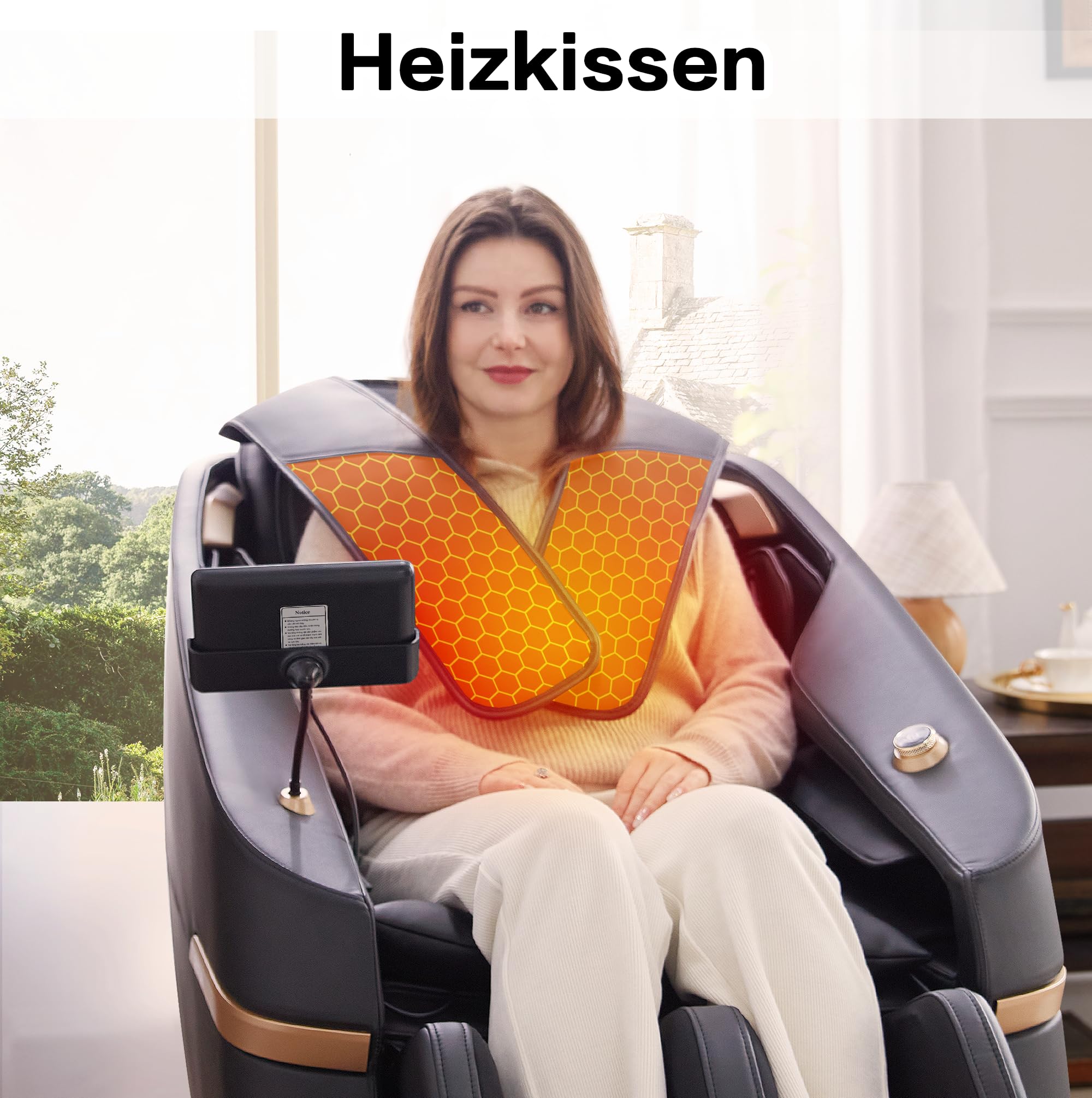 ROTAI Massagesessel -Ganzkörpermassage mit Heizung & Zero-G, 22 Automatikprogramme, Bluetooth-Musik, Ganzkörper-Knetmassage