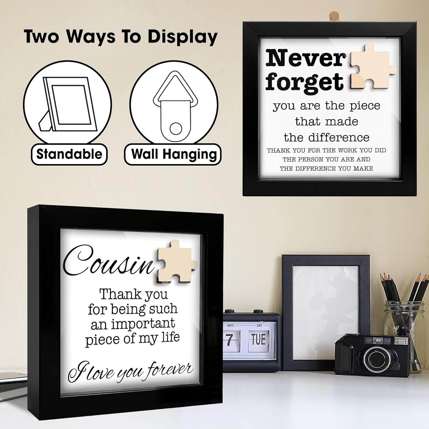 Cousin Gifts for Women, Cousins Christmas Ornament, Thank You Gifts for Cousin Female, Sister Birthday Gift Card, Gift Ideas for Thanksgiving, Long Distance Ornament Cousins Present FF698 - Image 5