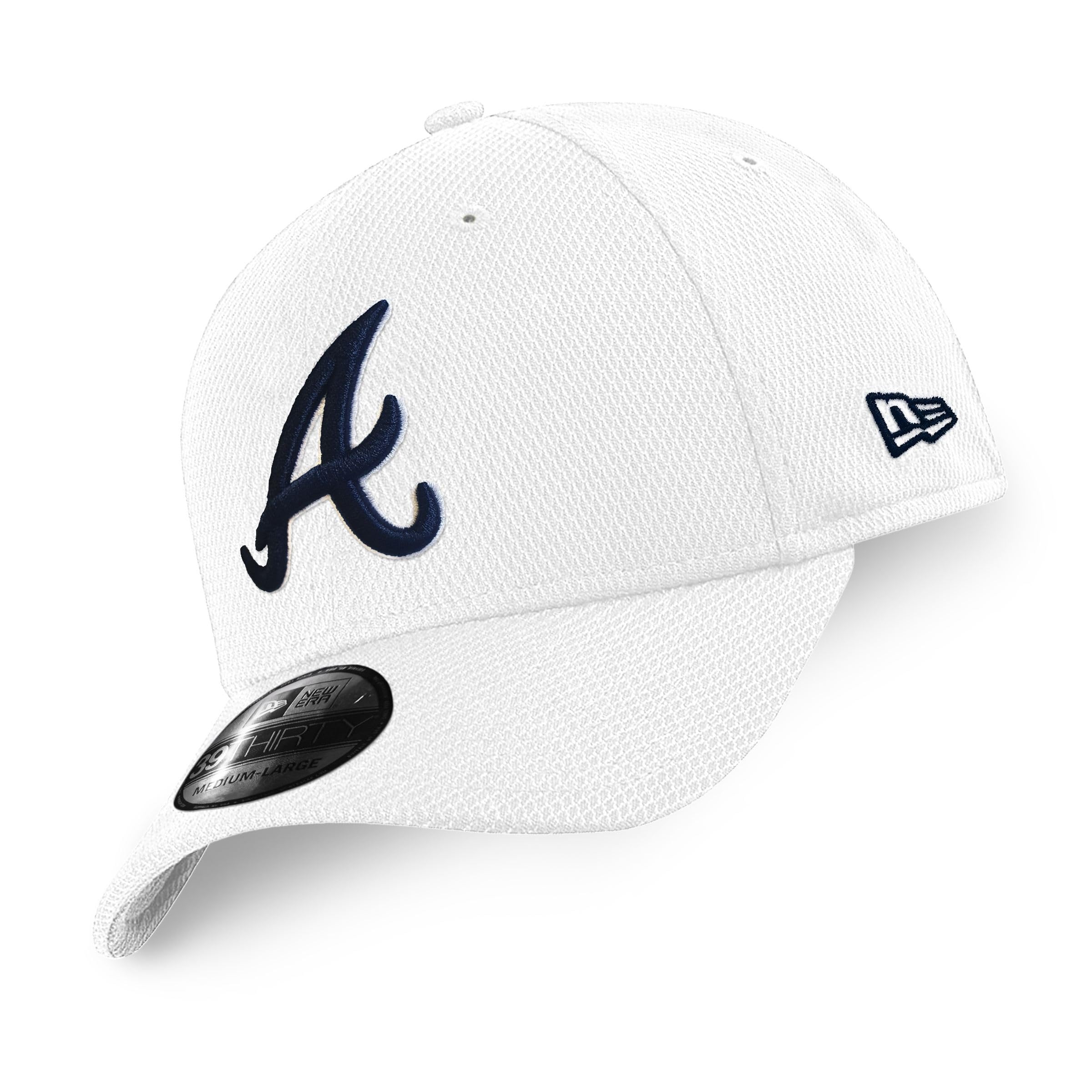 New Era Atlanta Braves MLB Diamond Era White Team 39Thirty Stretch Cap
