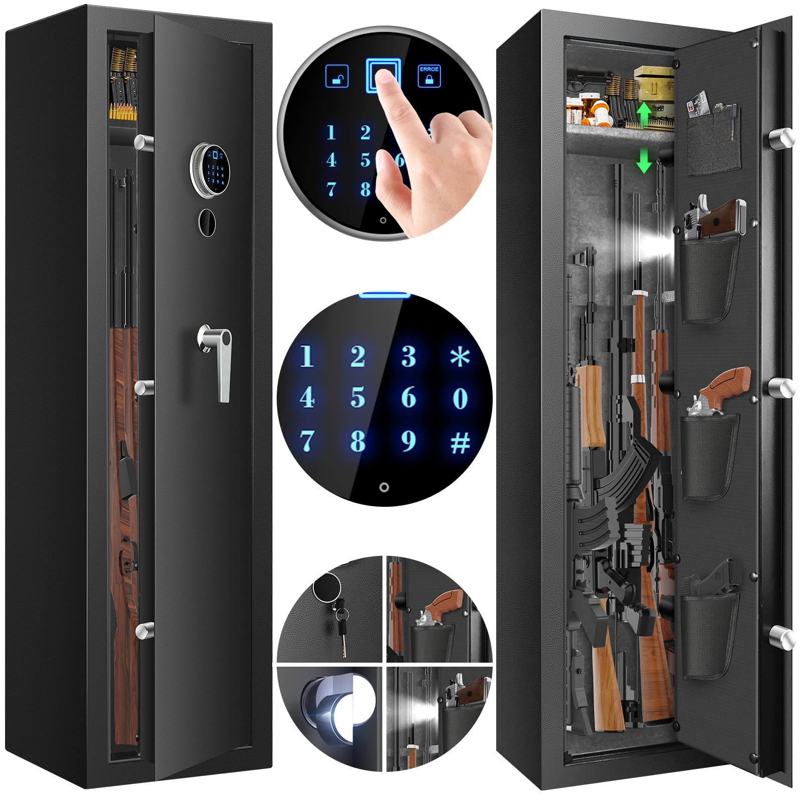 Buy 51'' Safe Fire Resistant, Heavy Duty 6 s Biometric Safe for s and s