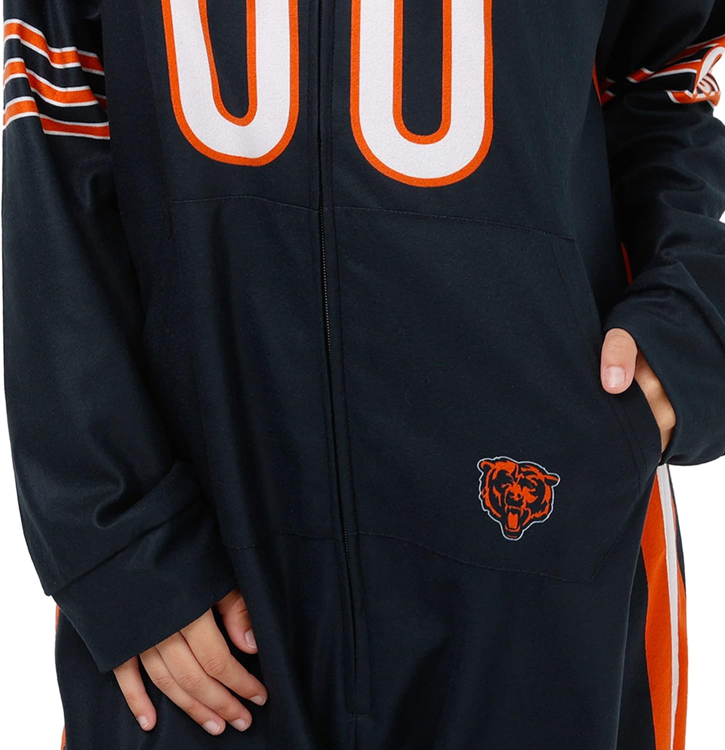 FOCO NFL unisex-adult Nfl Team Logo Gameday Ready Lounge Onesie One Piece Pajamas - Image 5