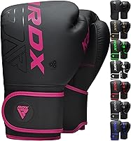 Vista 8 de RDX Guantes de Boxeo para Niños Sparring y Muay Thai Maya Hide Leather, Guante de Entrenamiento Junior Kara Patente Pendiente para Kickboxing, Saco