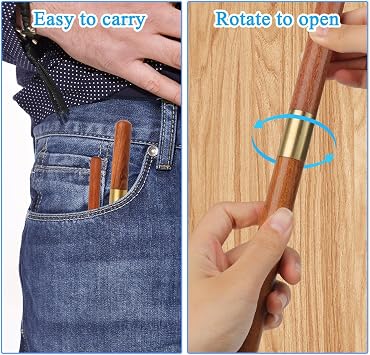 2 Pack Ice Pick, Ice Pick with Cover Non-Slip Wooden Handle, Icepick Stainless Steel for Bartenders and Tea Enthusiasts Tea Knife Gifts