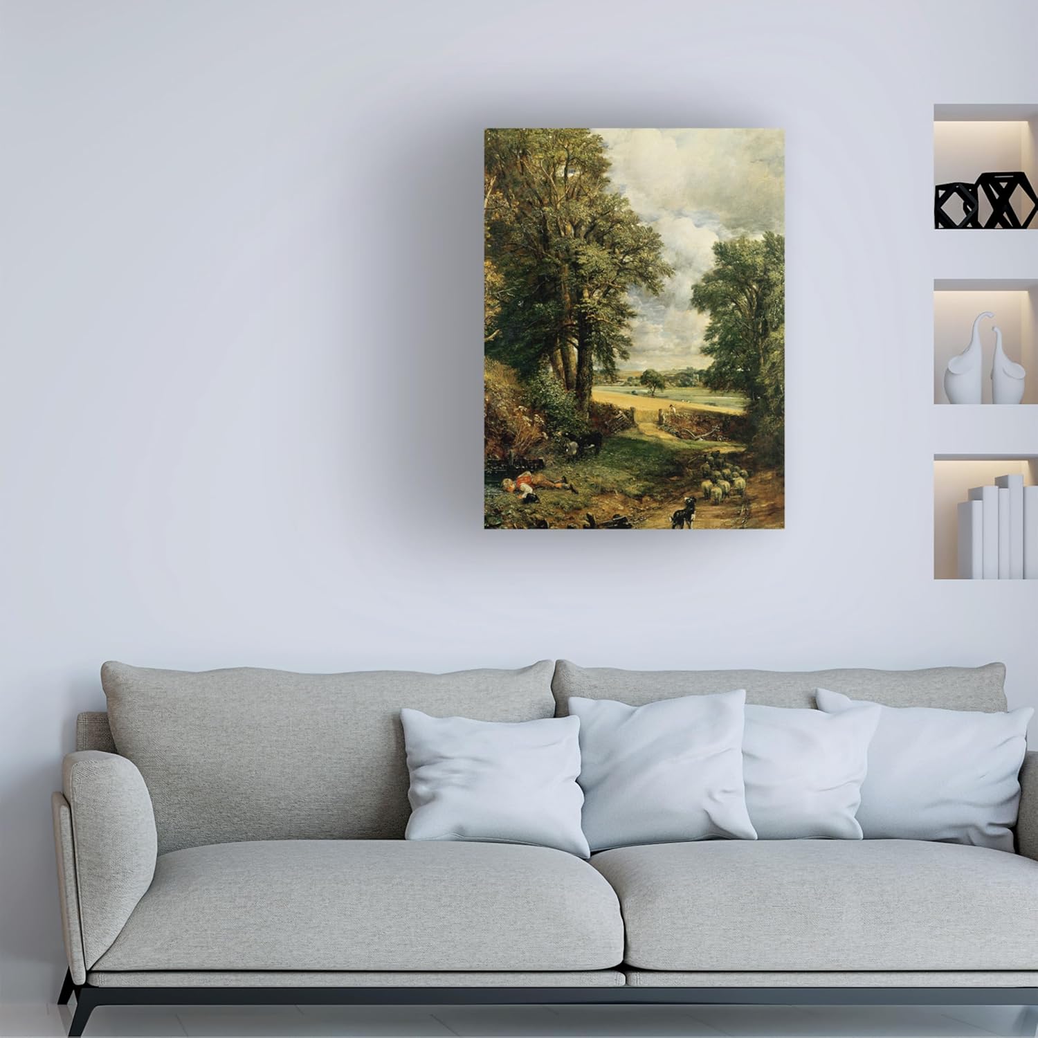 Trademark Fine Art The Cornfield Canvas Wall Art by John Constable, 18 by 24-Inch