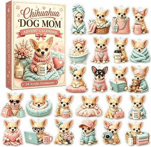 Christmas Advent Calendar 2026 for Adults 24 Days Dogs Christmas Ornament