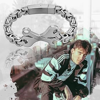 Amazon.co.jp: スパナステンレスバングル アームレット 腕輪