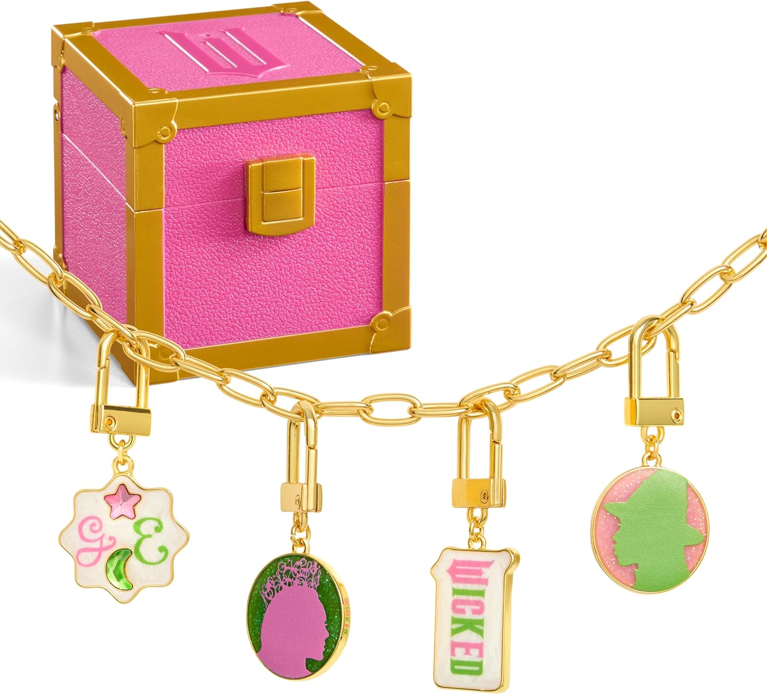 The Noble Collection Wicked Unlimited Charms Trunks- Pink Goes Good With Green