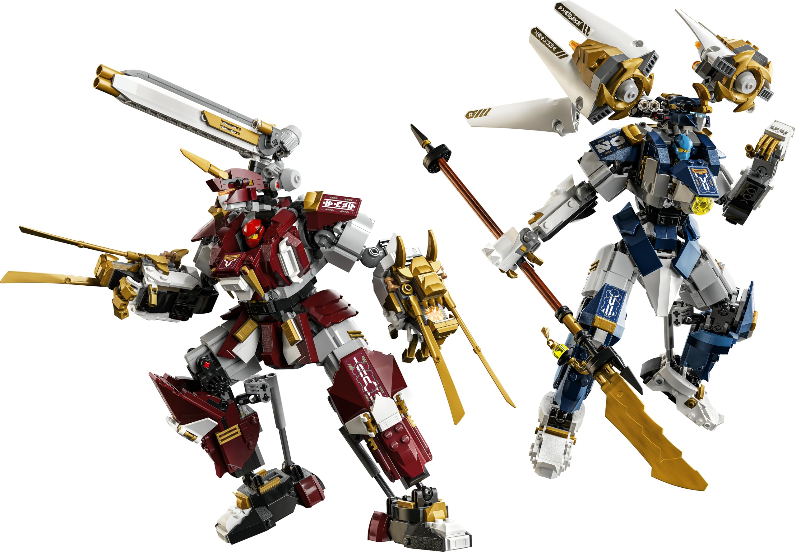 LEGO NINJAGO Die Zwillings-Titanmechs - Ninja Spielset mit 2 Actionfiguren & 3 Minifiguren inkl. Kai und NYA - Kinderzimmer Deko - Geschenkidee für Jungen ab 12 Jahren und Teenager-Fans - 71870