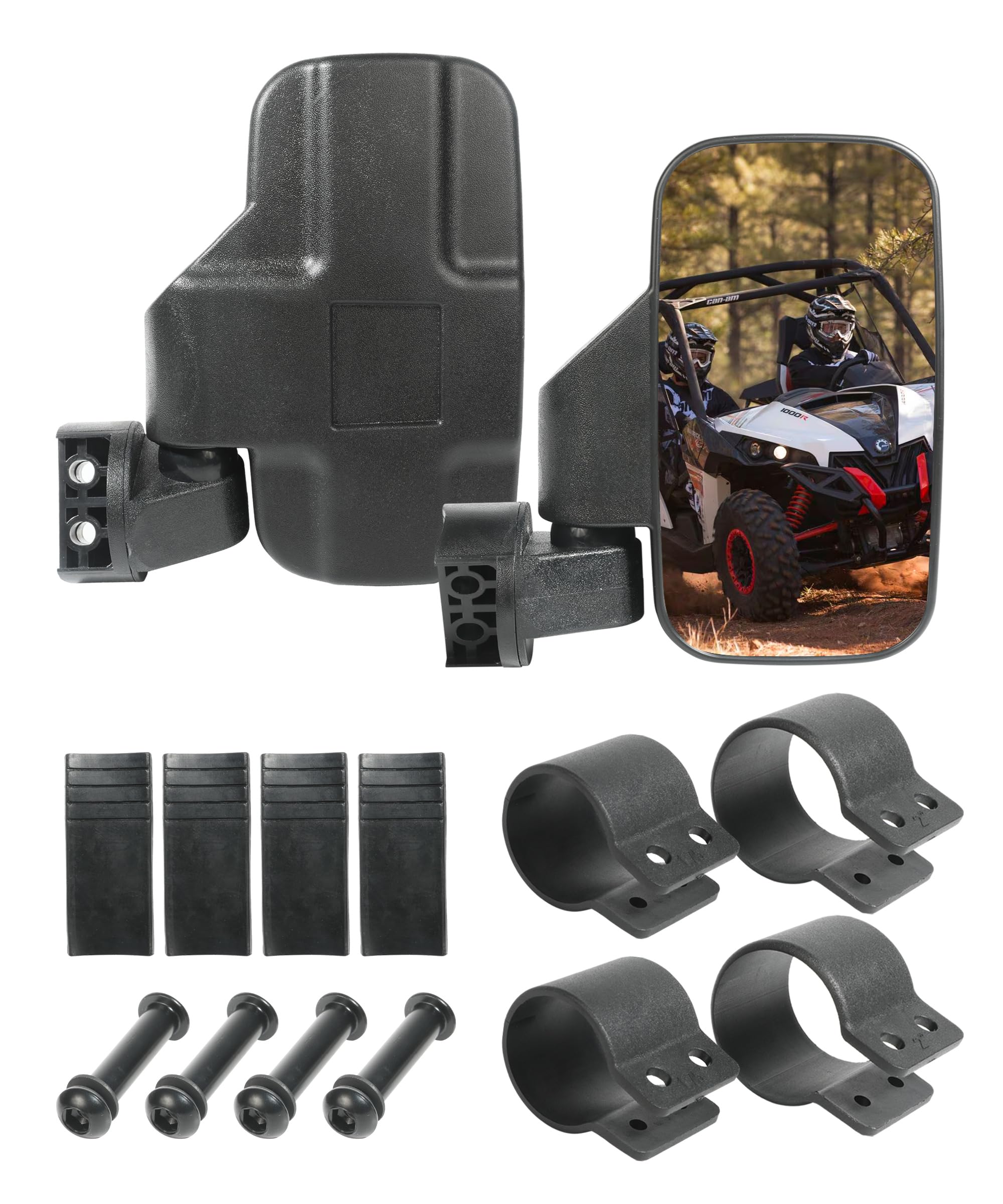 UTV Mirrors,ATV Mirrors,Car Accessories UTV Side Mirrors Rear View Mirrors,Adjustable SXS Mirrors,UTV Side Mirror Set,Side by Side Mirrors,Fit for Almost All UTVs with 1.75" -2" Roll Bar Cage