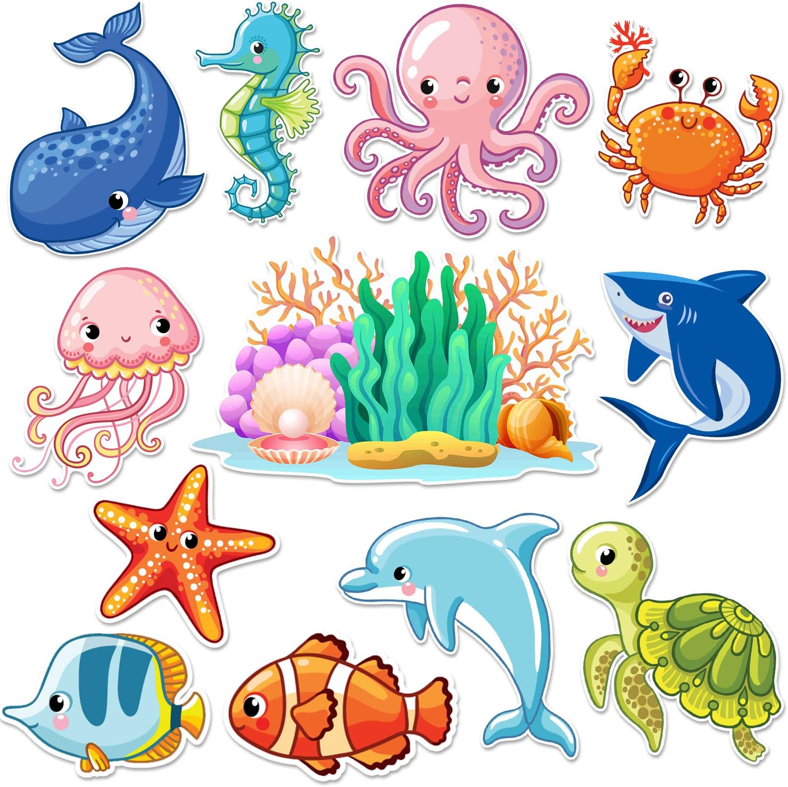 LEIFIDE Cruise Door Decoration Magnetic Ocean Car Magnet Cruise Door Magnet Sticker Decoration Ocean Refrigerator Decoration Carnival Refrigerator (Sea Animals)