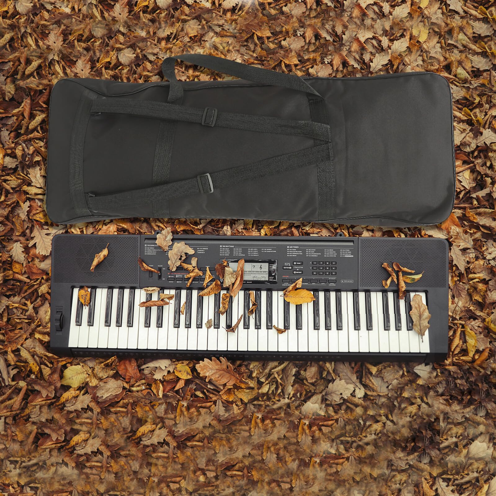 Levemolo Borsa Tasca Accessori Elettronico per Tastiera di Pianoforte 61 Tasti, 600D Oxford, Leggera e Portatile per Performance e Attività All’Aperto