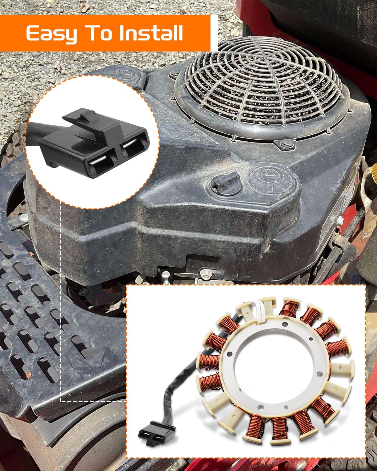 Charging Coil Stator 59031-7009 Fit for Kawasaki FH381V FH430V FH451V FH480V FH500V FH541V FH580V FH601V FH641V FH680D FH680V FH721D FH721V FH770D Series 59031-7001 59031-7014
