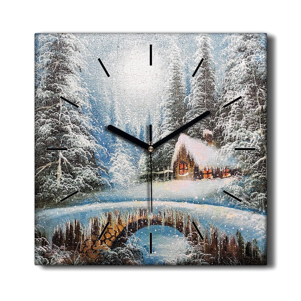Horloge sur toile silencieuse 30x30 pour éliminer le bruit et décorer votre chambre