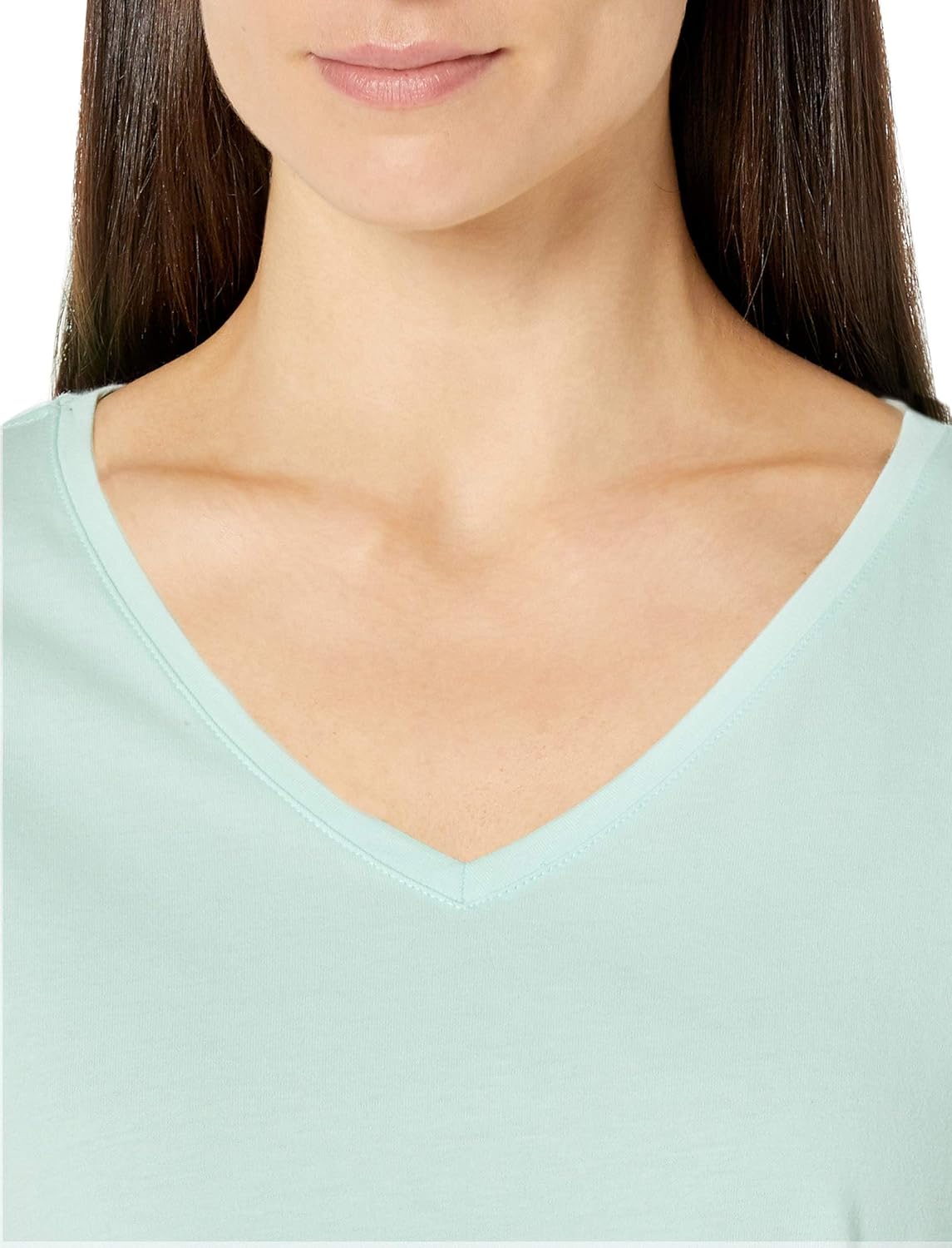 Amazon Essentials Women's Classic-Fit 100% Cotton Short-Sleeve V-Neck T ...