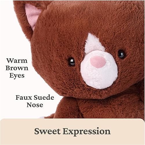 Miniatura 7 de GUND Hazel Kitten - Peluche de gatito de primera calidad, juguete sensorial para edades de 0 años en adelante, marrón, 12 pulgadas
