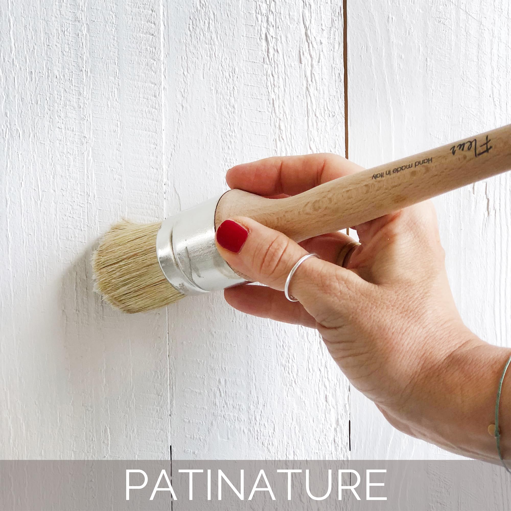 FLEUR DESIGNER'S PAINT | Pennello in Setole Sintetiche, Plafone Blu 3 x 14 cm, Fatto a Mano, Stesura Facile, Uniforme e Senza Segni, Made in Italy