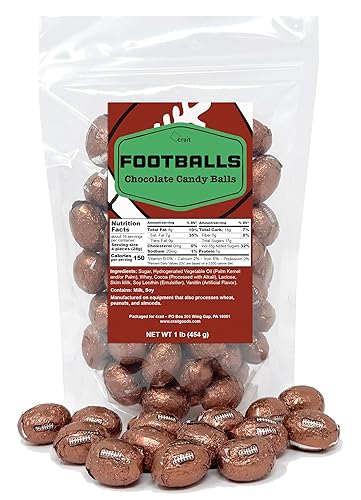 Football Party Favors, Football Chocolate Candy, Football Candy Individually Wrapped