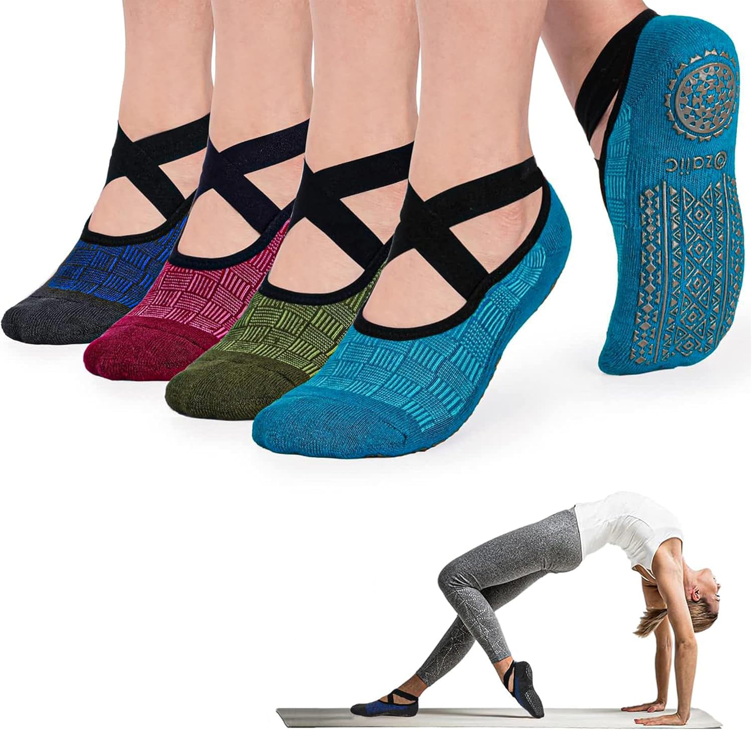 4 Pares - Verde/Azul/Cian/Rojo