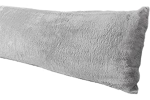 Long Body Pillow Cover in Grey Softness