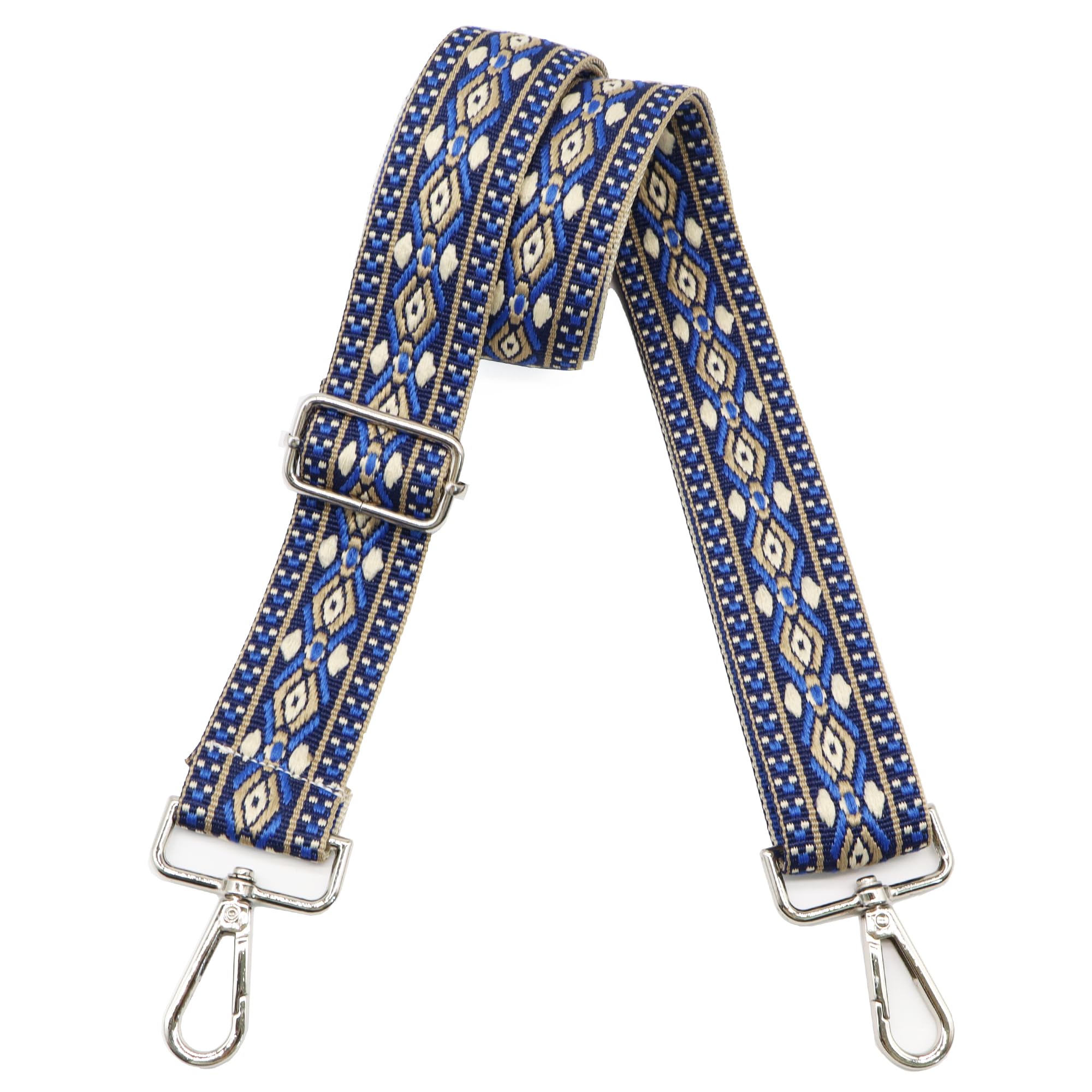 LEMEDE Purse Strap Adjustable Replacement Crossbody Bag Straps Retro Jacquard Embroidery Shoulder Straps for Shoulder Bag
