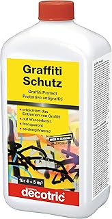decotric Graffitischutz 1l | erleichtert das Entfernen von Graffiti | auf Wasserbasis | transparent | seidenglänzend