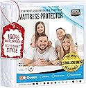 Utopia Bedding Waterproof Mattress Protector Queen Size, Premium 200 GSM Terry Mattress Cover, Soft & Breathable Bed Cover, Fitted Sheet Style with Stretchable Deep Pockets 17" (White)