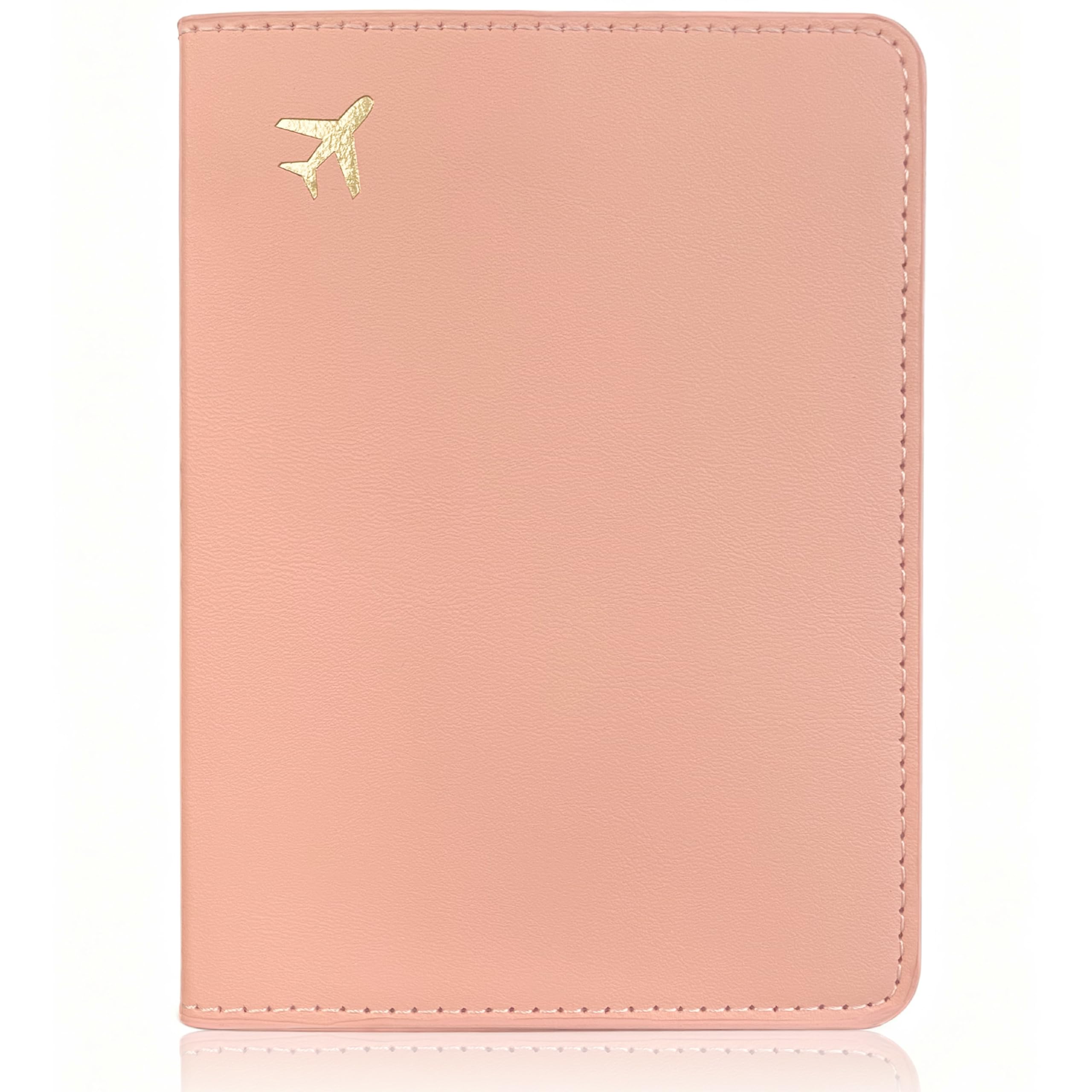 toTravelGear Passport Holder for Travel Essentials,RFID Blocking Passport Cover Case for Travel Accessories,Travel Wallet for Women Men (Pink)