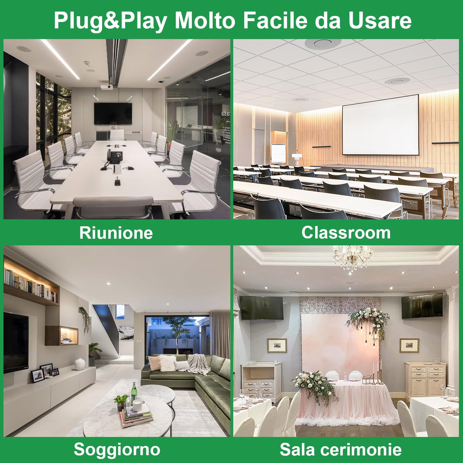 1Mii 3-In-1 Trasmettitore e Ricevitore Audio Wireless 2,4 GHz per 2 Altoparlanti, Uscita/Ingresso RCA, Ultra Bassa Latenza 20ms, Adattatore Wireless Lungo Raggio 100m da TV/PC/Altoparlanti Amplificati