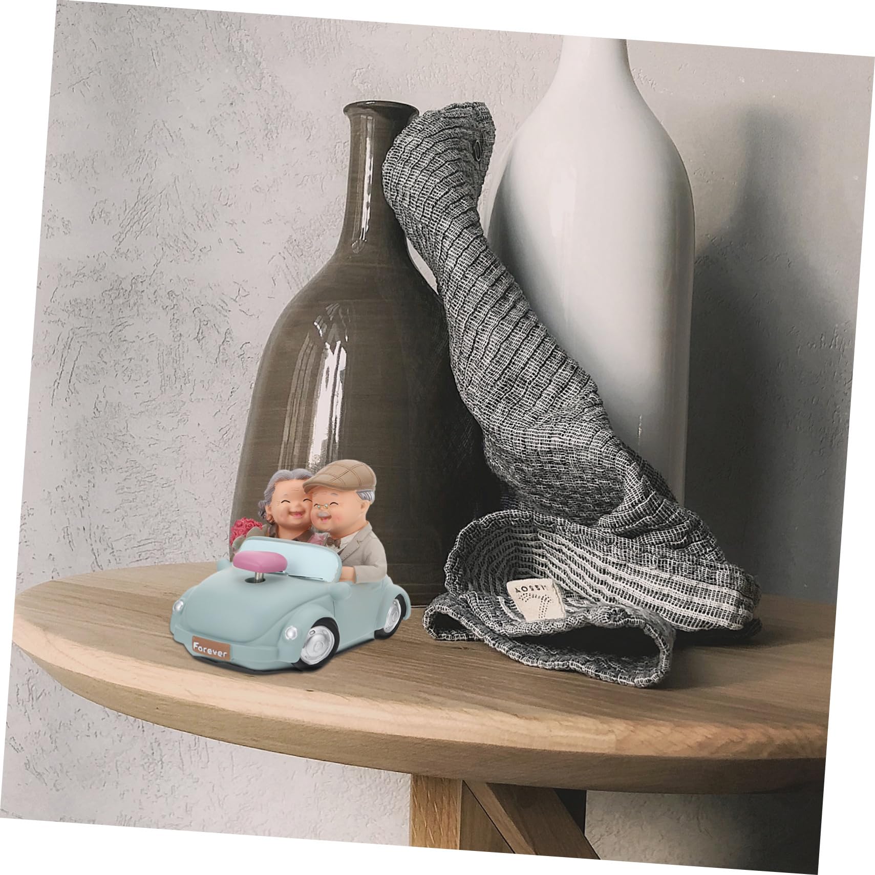 Zerodeko Romantische Resin Figur Älteres Ehepaar Handgefertigt Leicht und Robust Hochzeit Jahrestag Dekoration Geschenk für Zuhause Valentinstag Tischregal