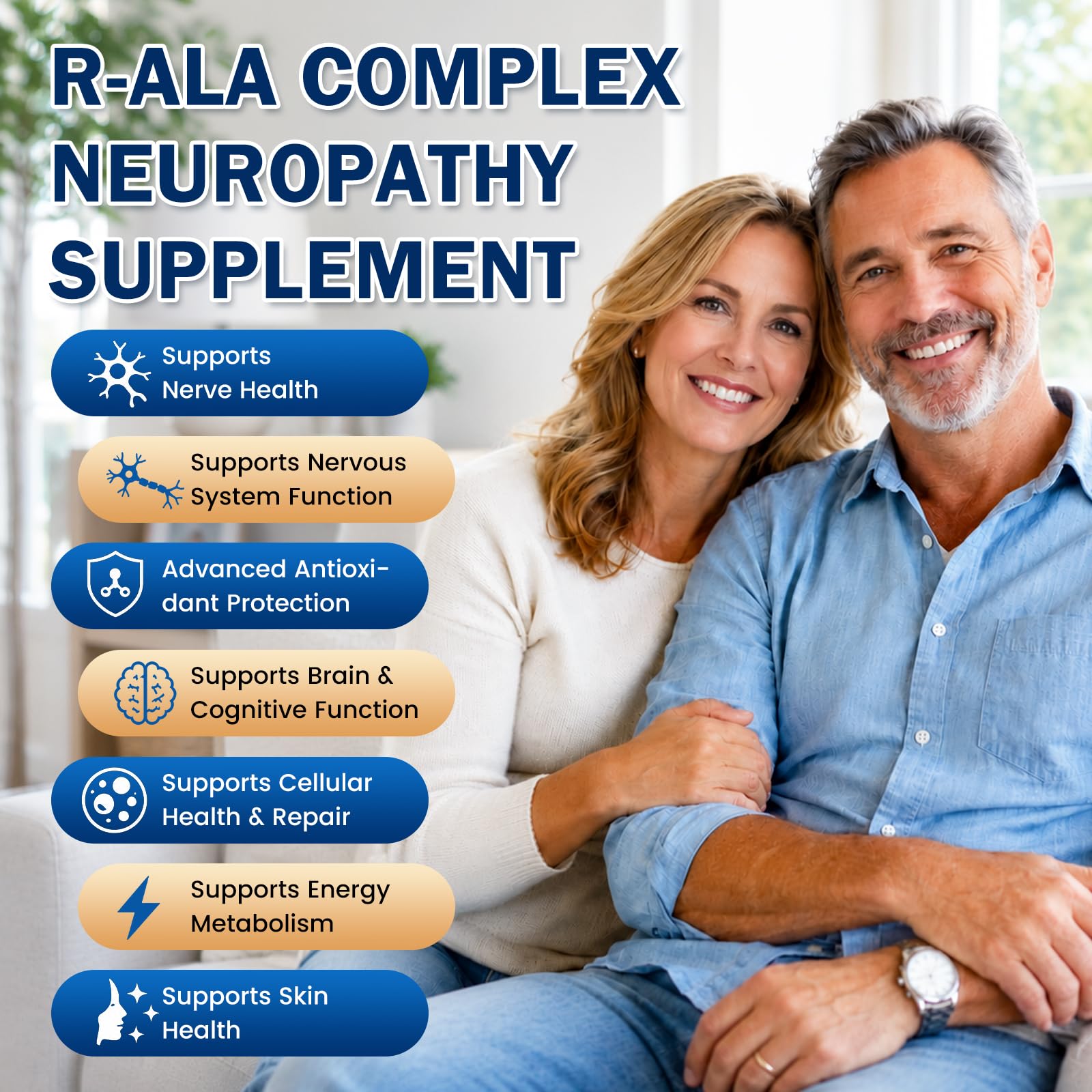 Neuropathy Support Nerve Supplement – 1000mg Advanced R-Alpha Lipoic Acid, L-Carnitine, Benfotiamine, PQQ,CoQ10,Magnesium & B-Complex for Nerve Health,Antioxidant & Cellular Energy,Vegan 240 Capsules — Amazon image 4