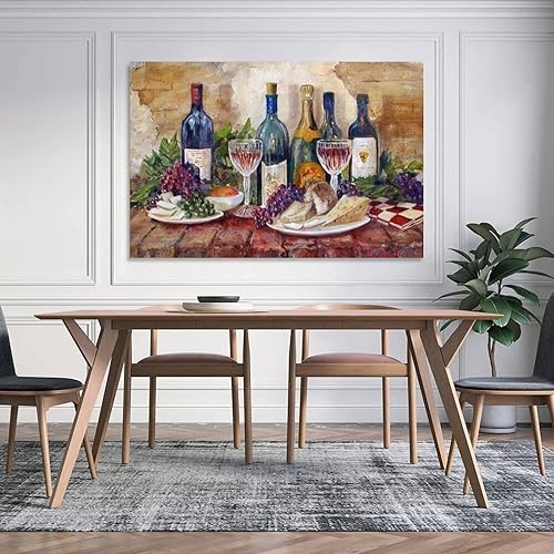 Miniatura 5 de Pósteres de comida toscana para la noche vino lienzo pósteres e impresiones de arte de pared 5 pósteres de pintura en lienzo e impresiones de arte