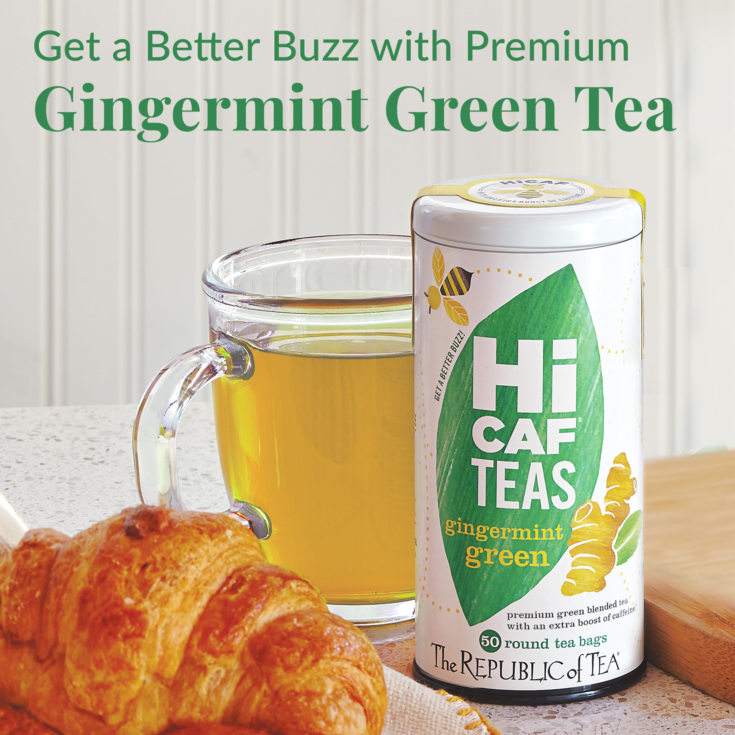 Amazon.com : The Republic of Tea — HiCAF Gingermint Green Tea, 50