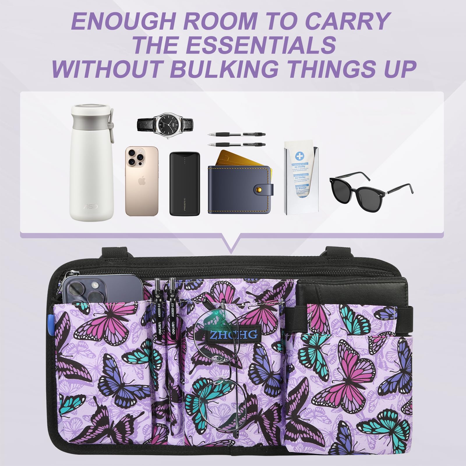 Bolsa lateral para silla de ruedas con portavasos, accesorios para reposabrazos de silla de ruedas para andador, andador, silla de ruedas para patinete eléctrico, regalo ideal para el día de la madre