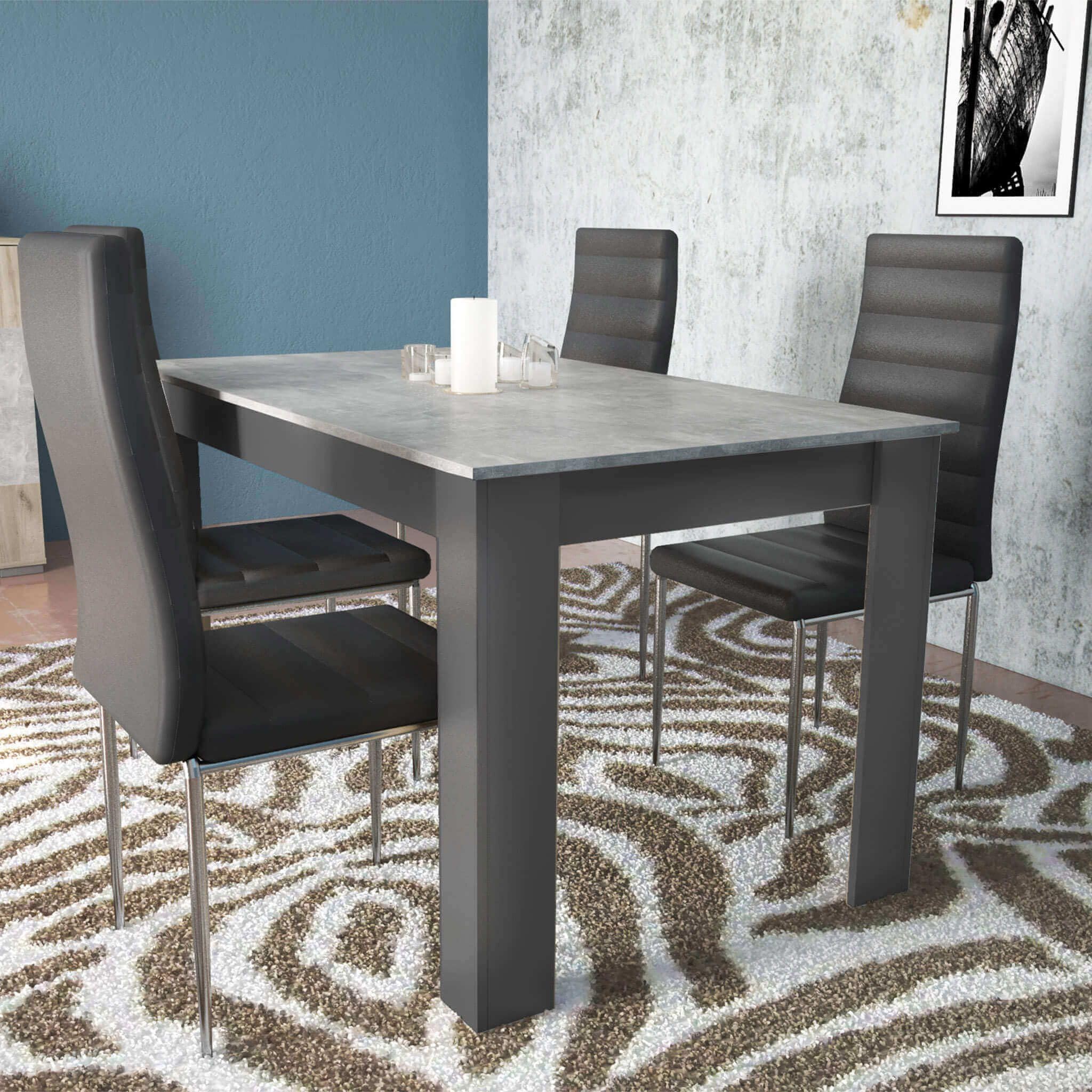 vidaXL Tavolo da pranzo grigio Sonoma 140x74,5x76 cm
