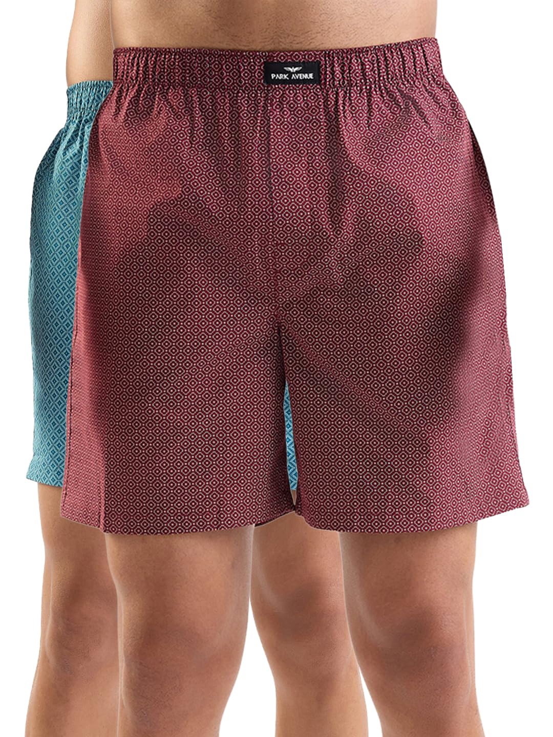 park avenue Men Comfort Fit Solid Pattern Pure Cotton Loungewear (Size: M)-PZUA00952 Pack of 2 Multi-Colour-picture-14