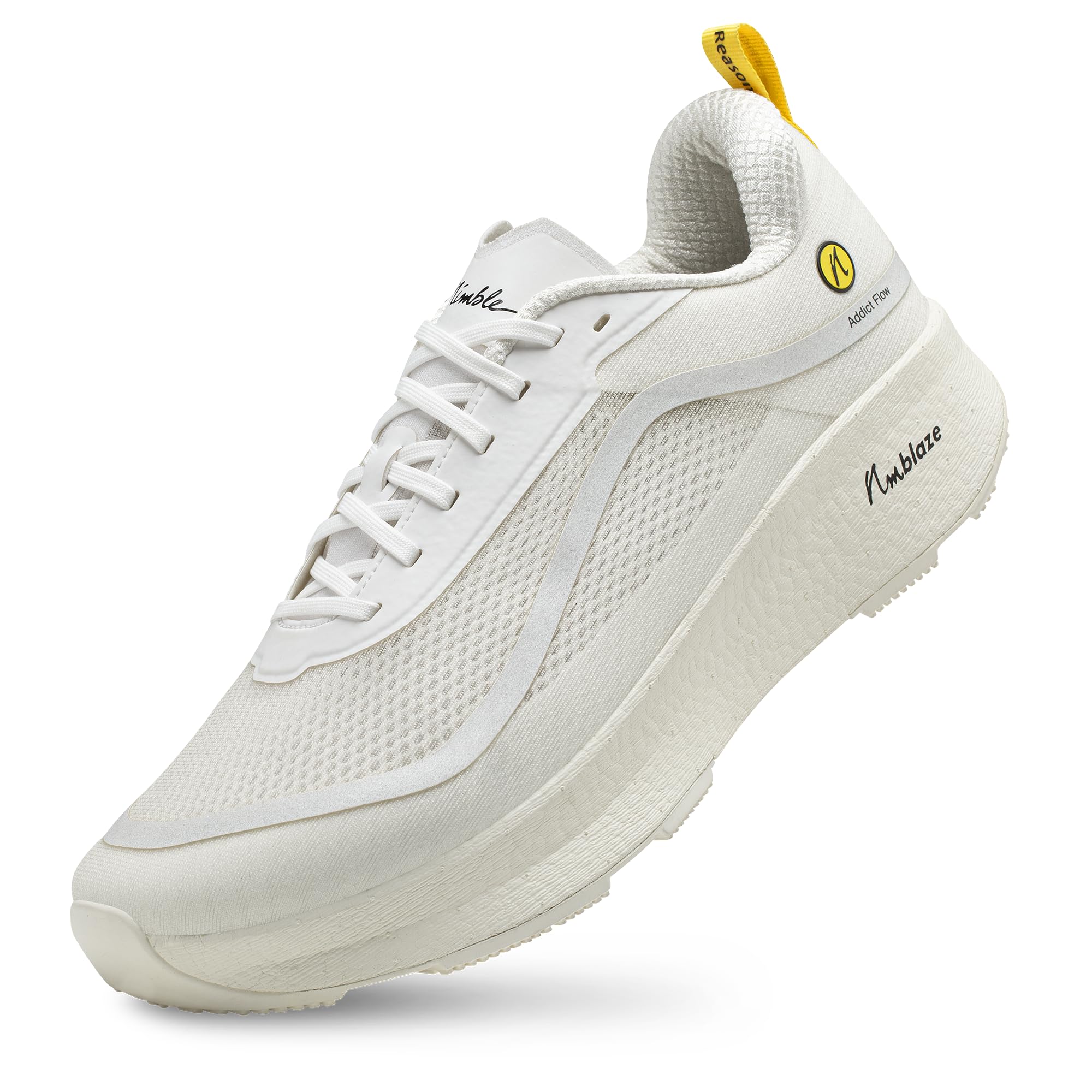 Joe Nimble - Addict Flow - Off White - Laufschuh für Herren mit breiter Zehenbox für Komfort