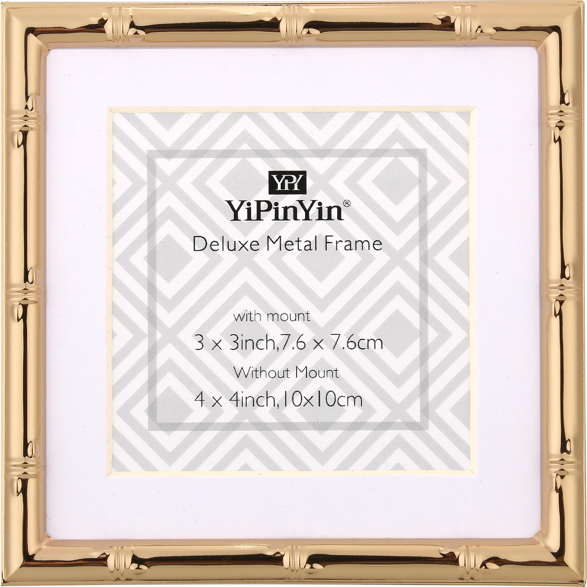 Cadre photo de bureau doré 10x10 cm YiPinYin pour décoration maison