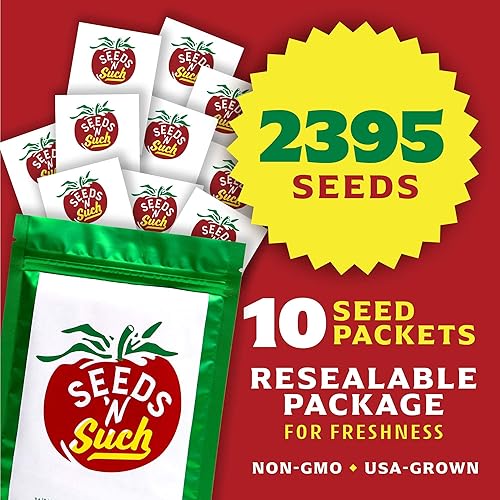 Miniatura 2 de Seeds N Such 2395 Semillas de jardín de primavera seleccionadas a mano  Incluye 10 varietales empaquetadas individualmente  Alta tasa de germinación