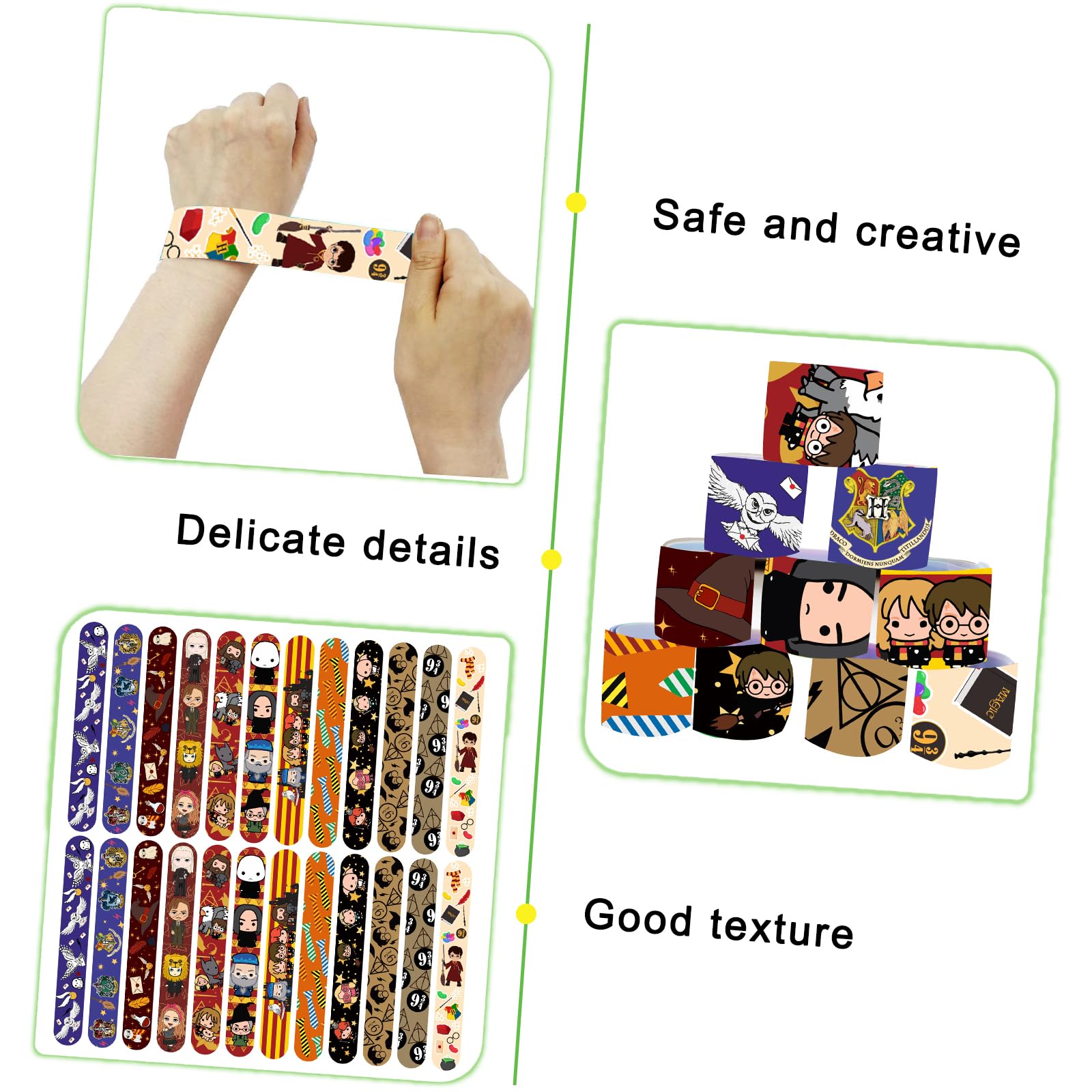 24 Bracelets Clap Super-héros POPOYU – Motifs Variés, Réutilisables, Sacs De Fête Et Anniversaire