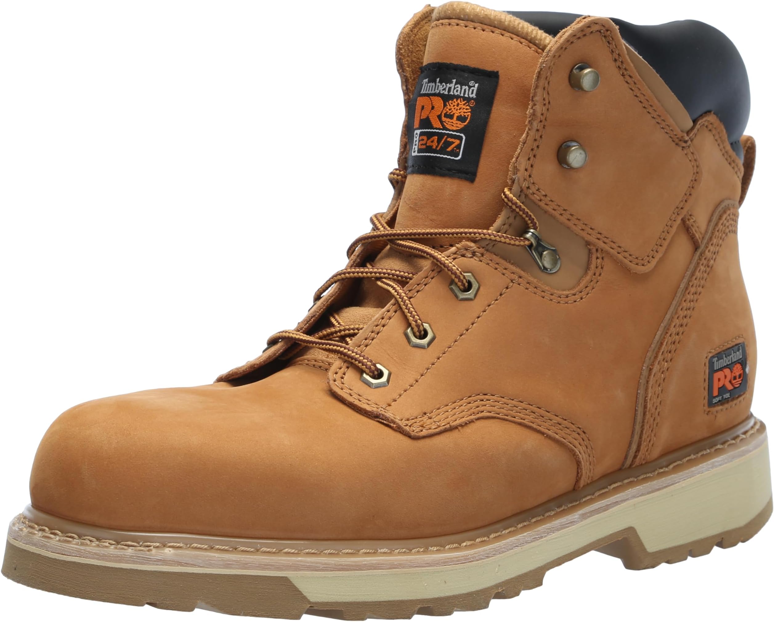 Men's Pit Boss 6 Inch Soft Toe Industrial Work Boot, Wheat-2024 New, 14 W