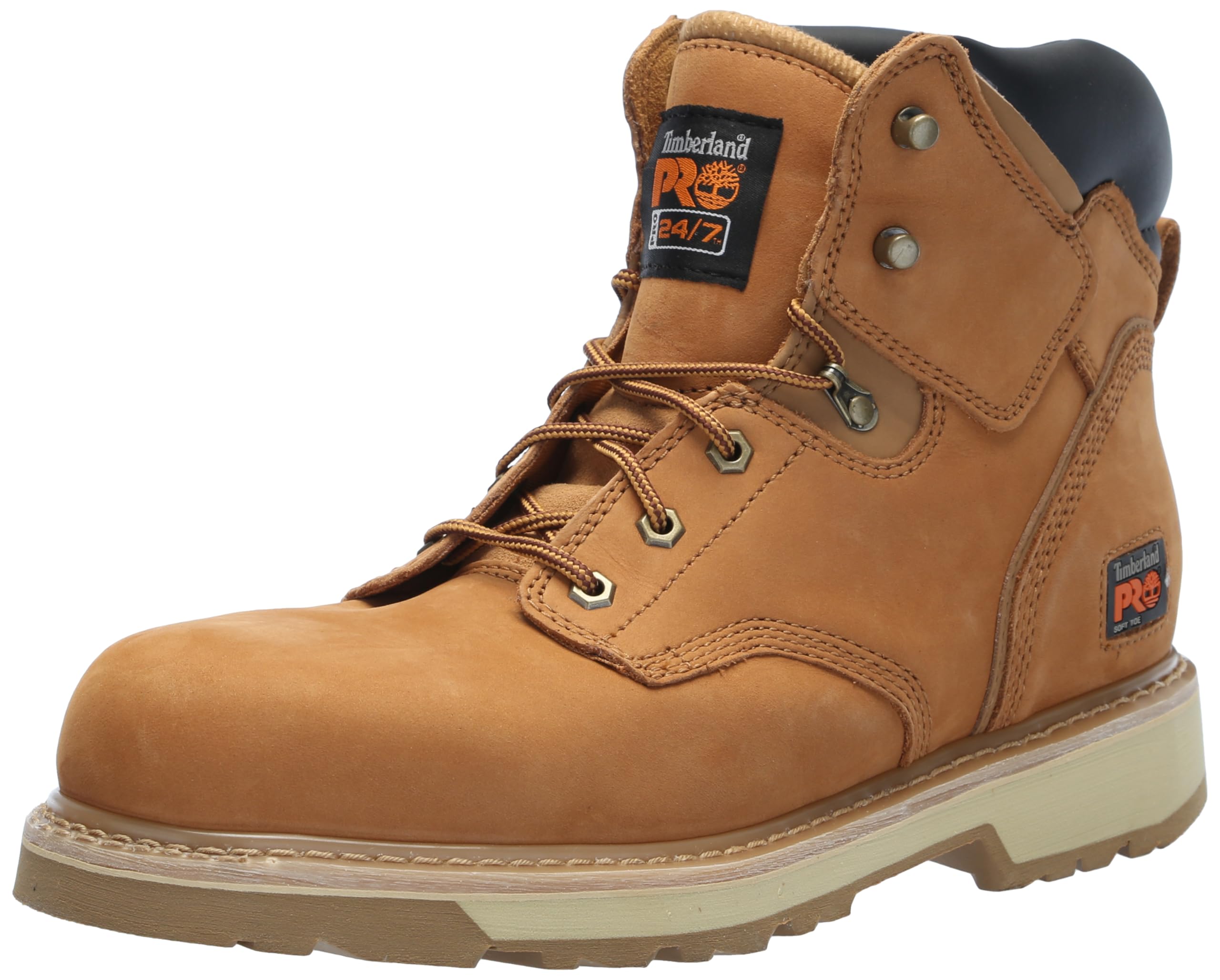 Men's Pit Boss 6 Inch Soft Toe Industrial Work Boot, Wheat-2024 New, 9.5
